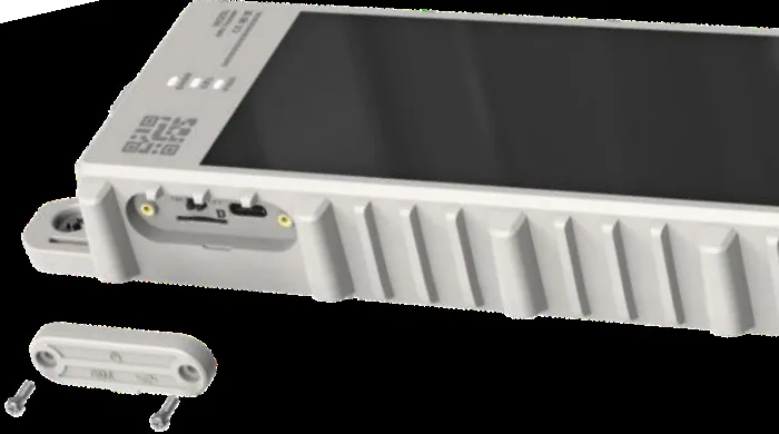 JX-i20 接口区：三颗指示灯、TYPE-C 充电调试口、Micro SIM 卡槽、拨码开关